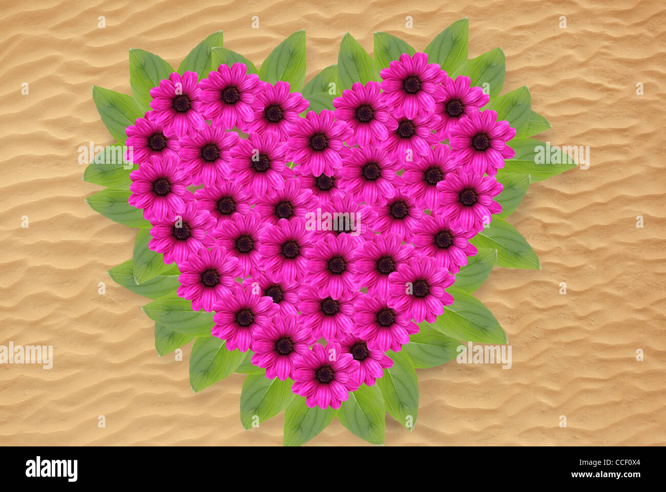 Heart bouquet Stock Photo