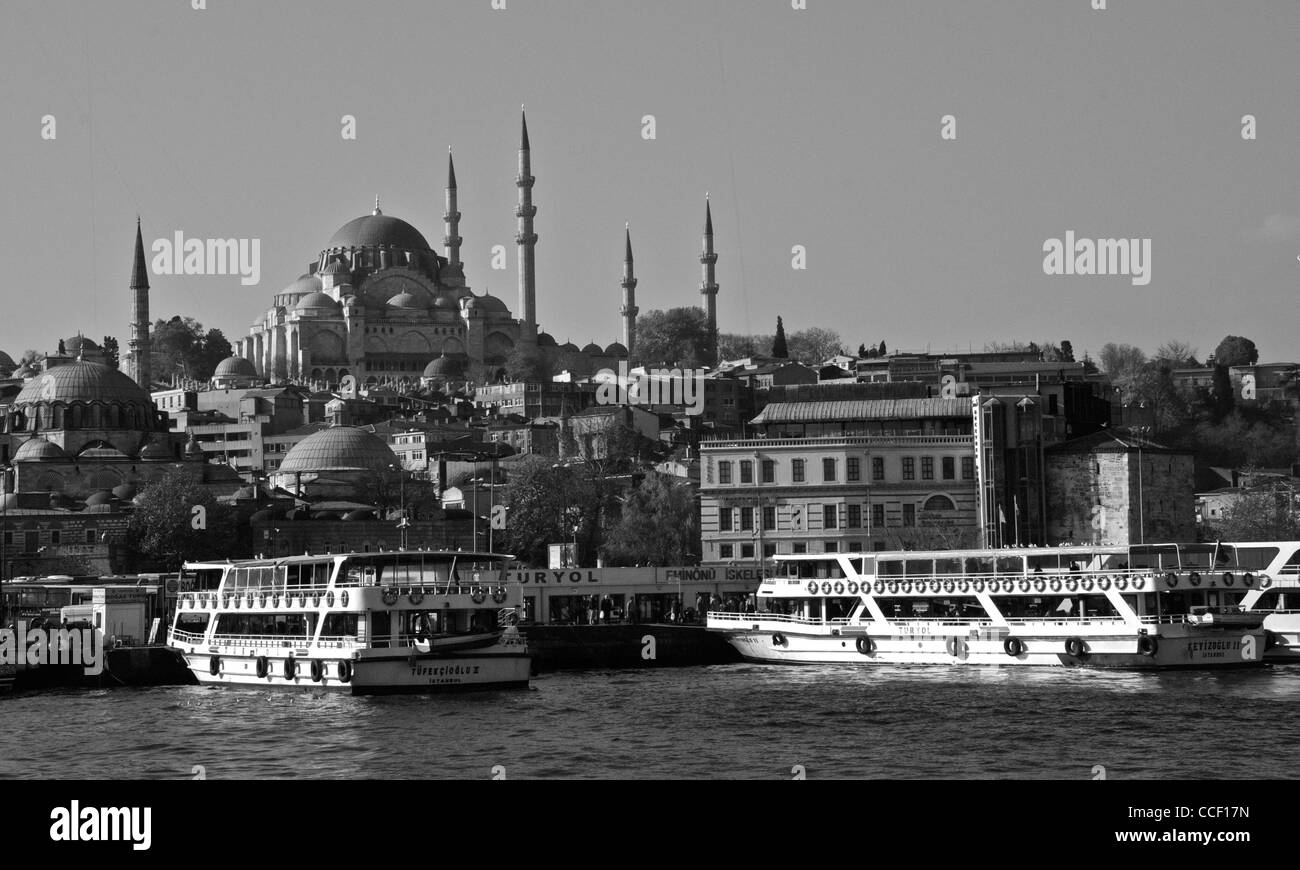 Golden Horn ferry dock, Istanbul, Turkey, Nov 2011 Stock Photo