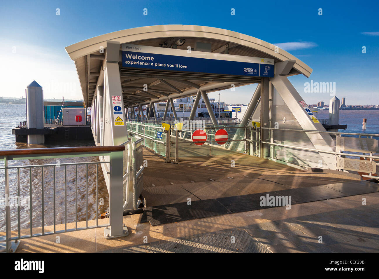 Merseytravel Mersey Ferries new floating landing stage terminal on
