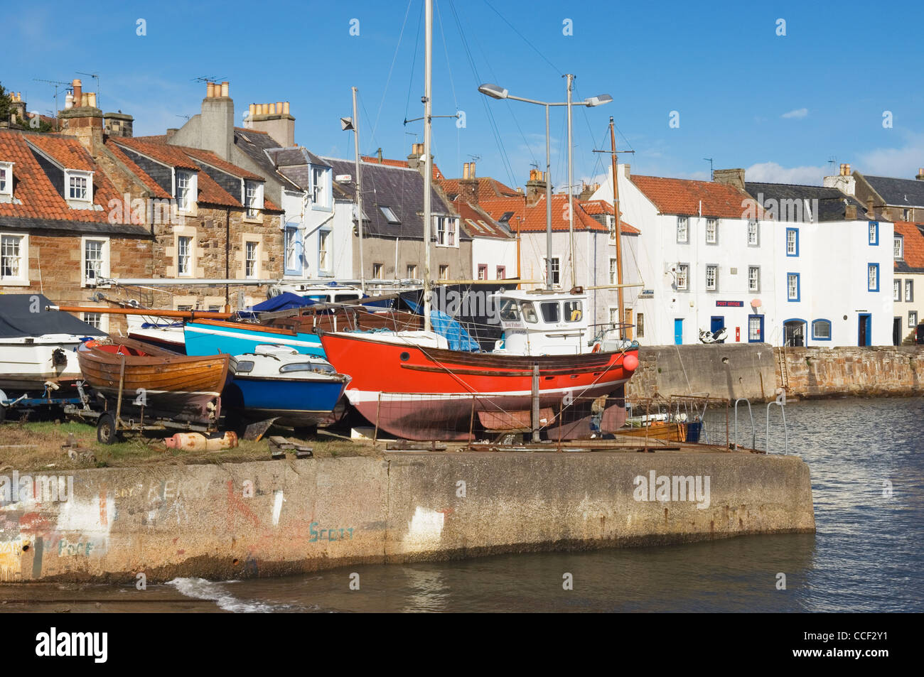 St. Monans harbour, Fife. Stock Photo