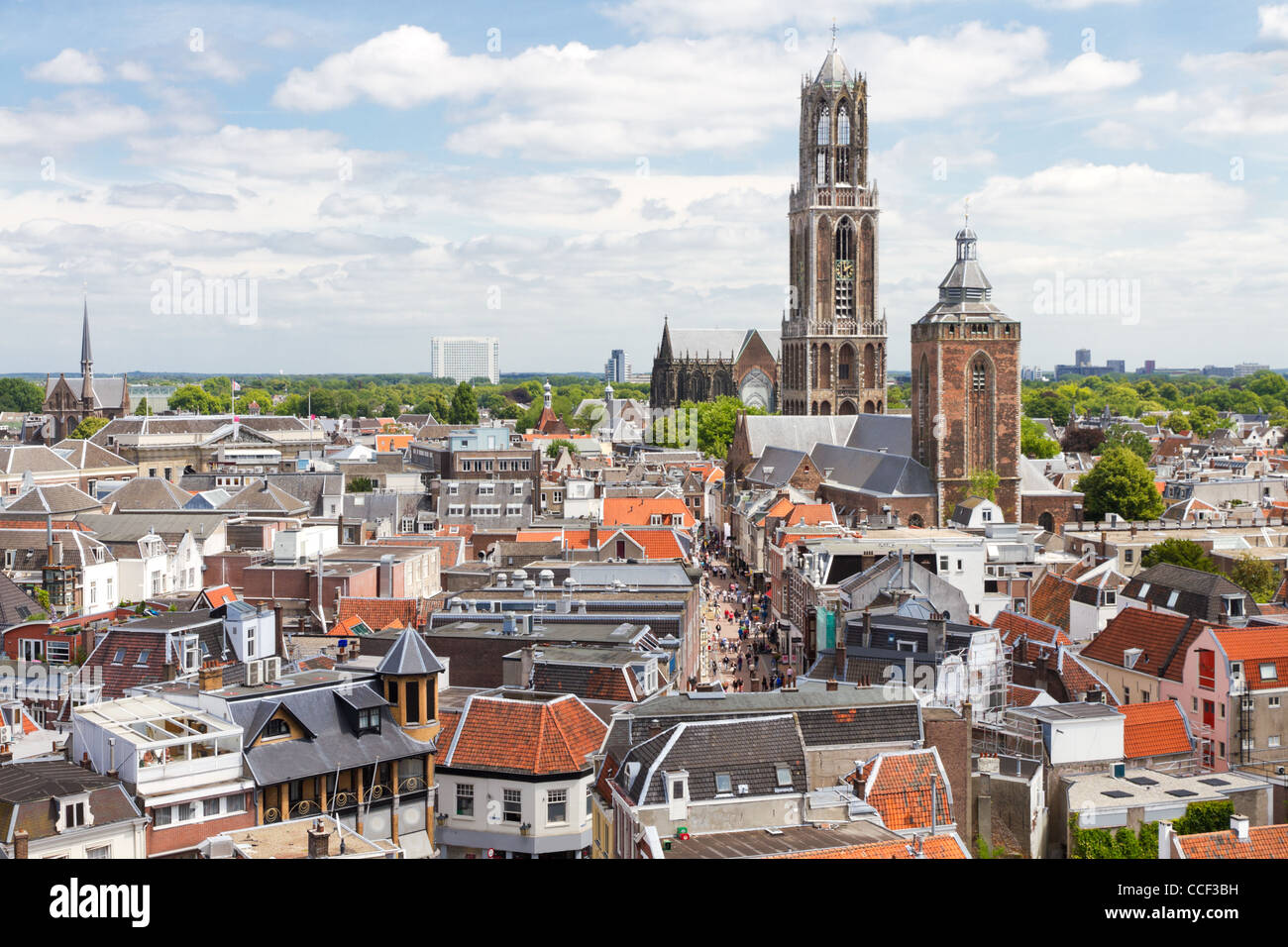 Dom Tower and cathedral of Utrecht town, Netherlands Stock Photo