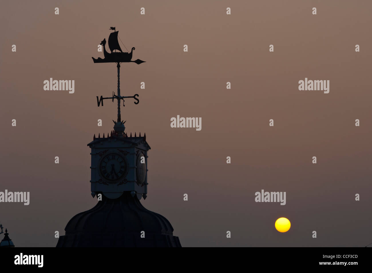 Viking ship weathervane Broadstairs. Isle of Kent. England