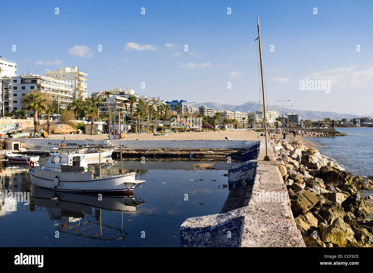 Boats in the harbour, Paleo Faliro, Athens, Greece, Europe Stock Photo