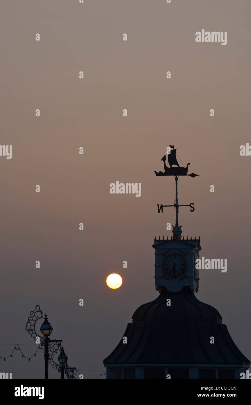 Viking ship weathervane Broadstairs. Isle of Kent. England