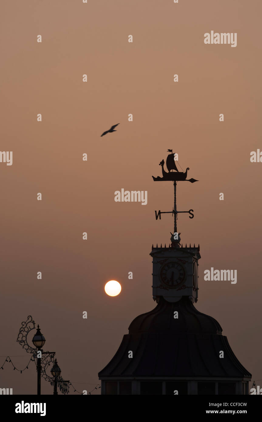 Viking ship weathervane Broadstairs. Isle of Kent. England