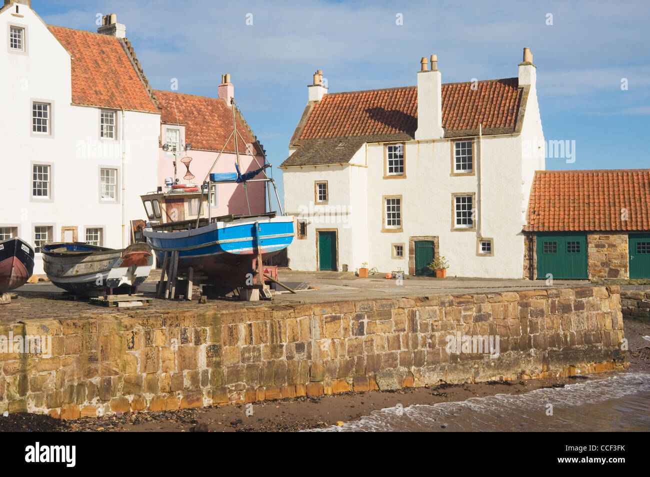 Harbour houses at Pittenweem, Fife, Scotland. Stock Photo