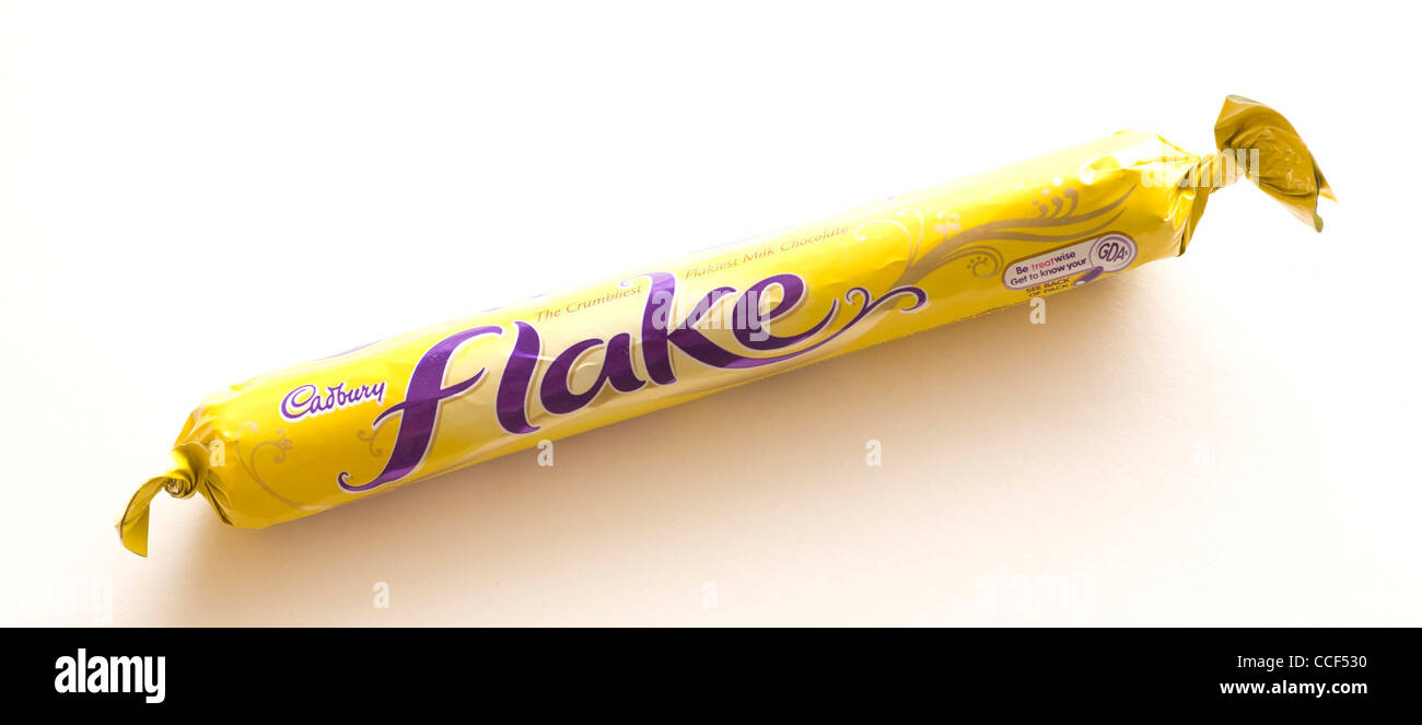 Cadbury Flake chocolate bar against a white background Stock Photo - Alamy