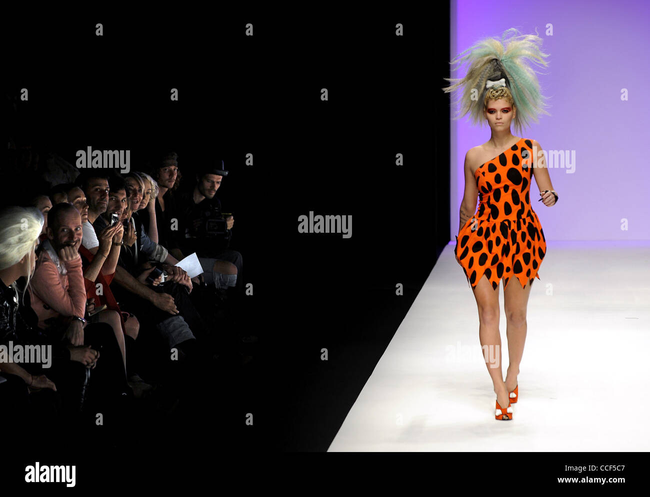 Pixie Geldof models Jeremy Scott collection at London Fashion Week, Somerset House. Picture by Jamie Mann. Stock Photo