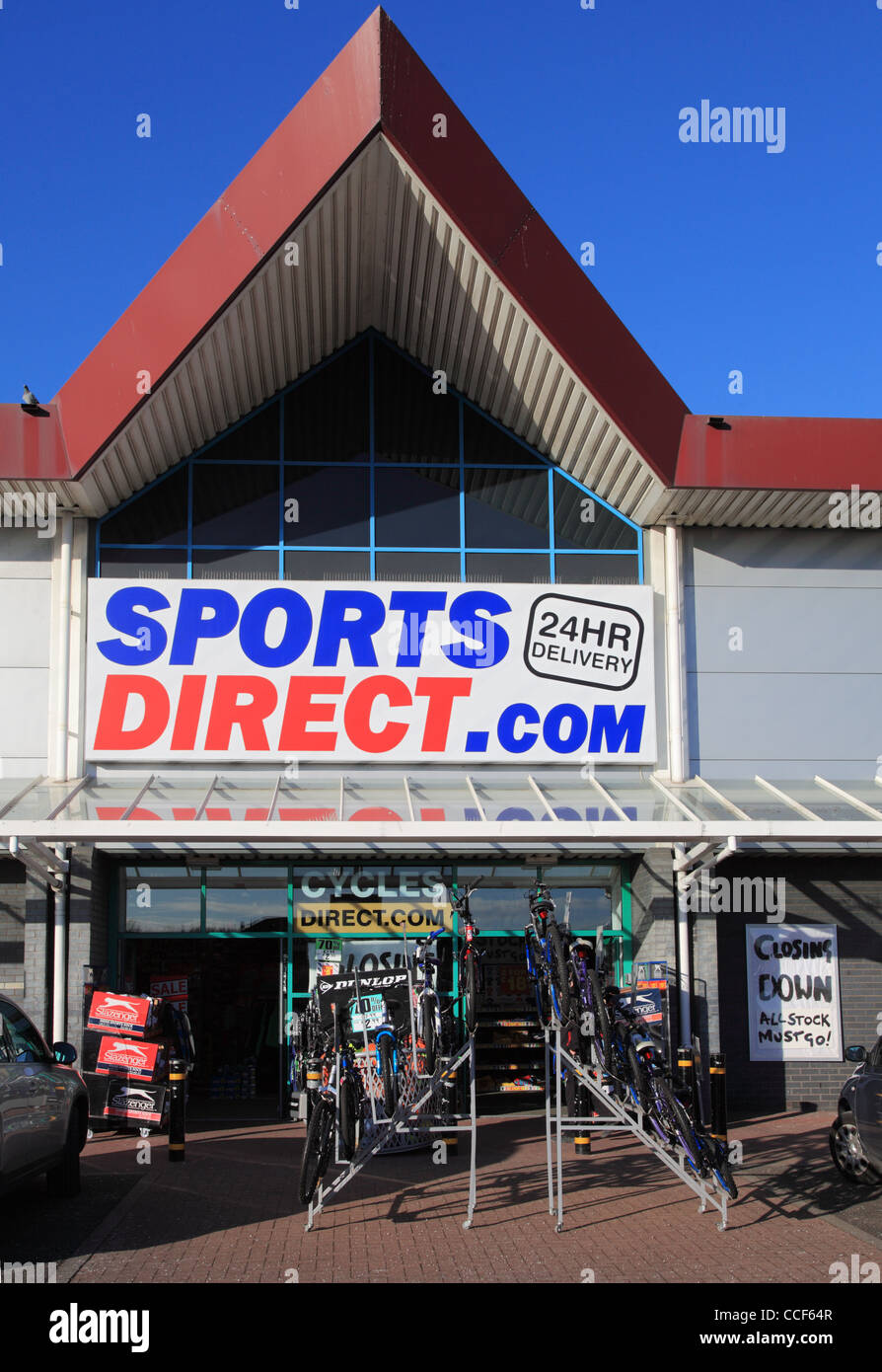 Closing down sale at Sports Direct Hylton Riverside Retail Park Sunderland north east England Stock Photo