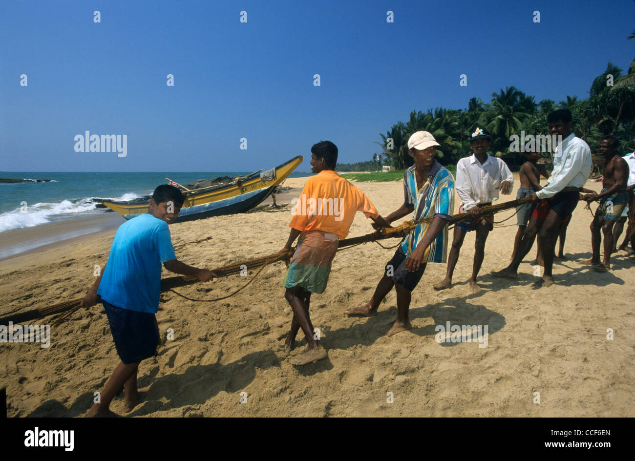 Traditional net seine fishing , Beruwala, Sri Lanka Stock Photo Alamy