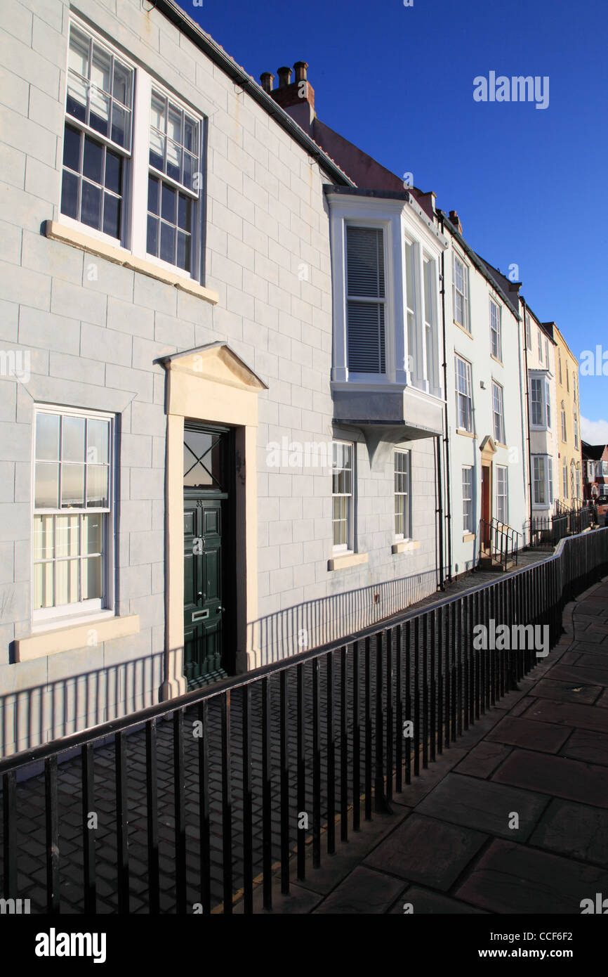 A terrace of houses Hartlepool Headland, north east England, UK Stock Photo Alamy