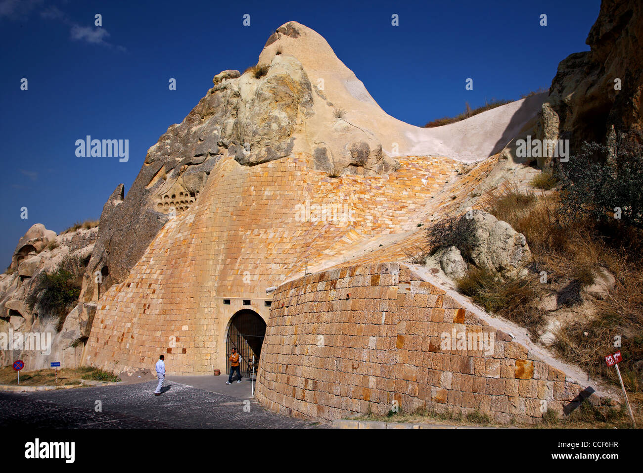 Rock-cut Tokali Kilise ('Church of the Buckle') in Goreme National Park,  Nevsehir, Cappadocia, Turkey. Stock Photo