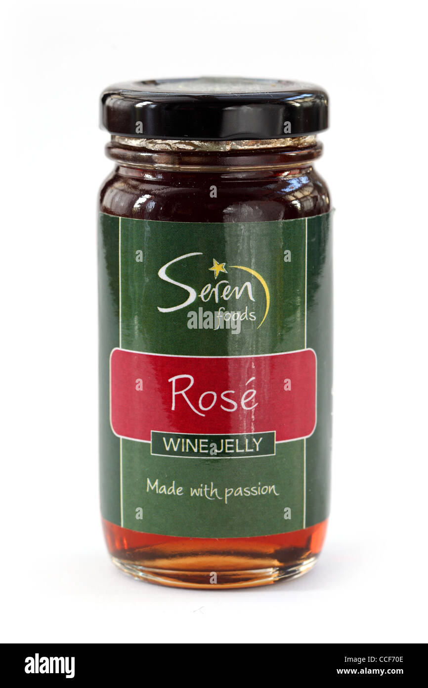 seren foods rose wine jelly Stock Photo
