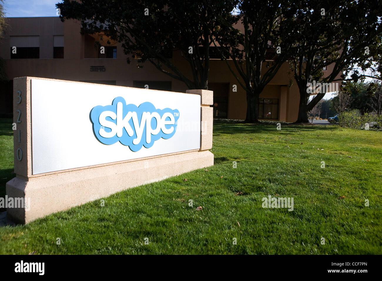 An office building occupied by Skype. Stock Photo