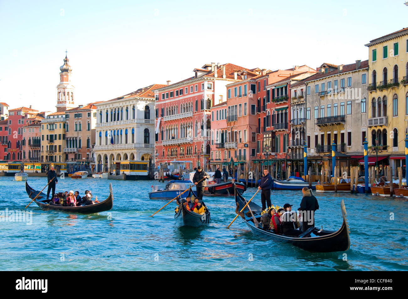 Gondola on the Grand Canal, Venice, Italy Stock Photo - Alamy