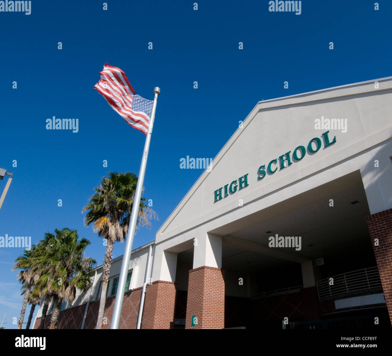 High School in Melbourne, Florida Stock Photo