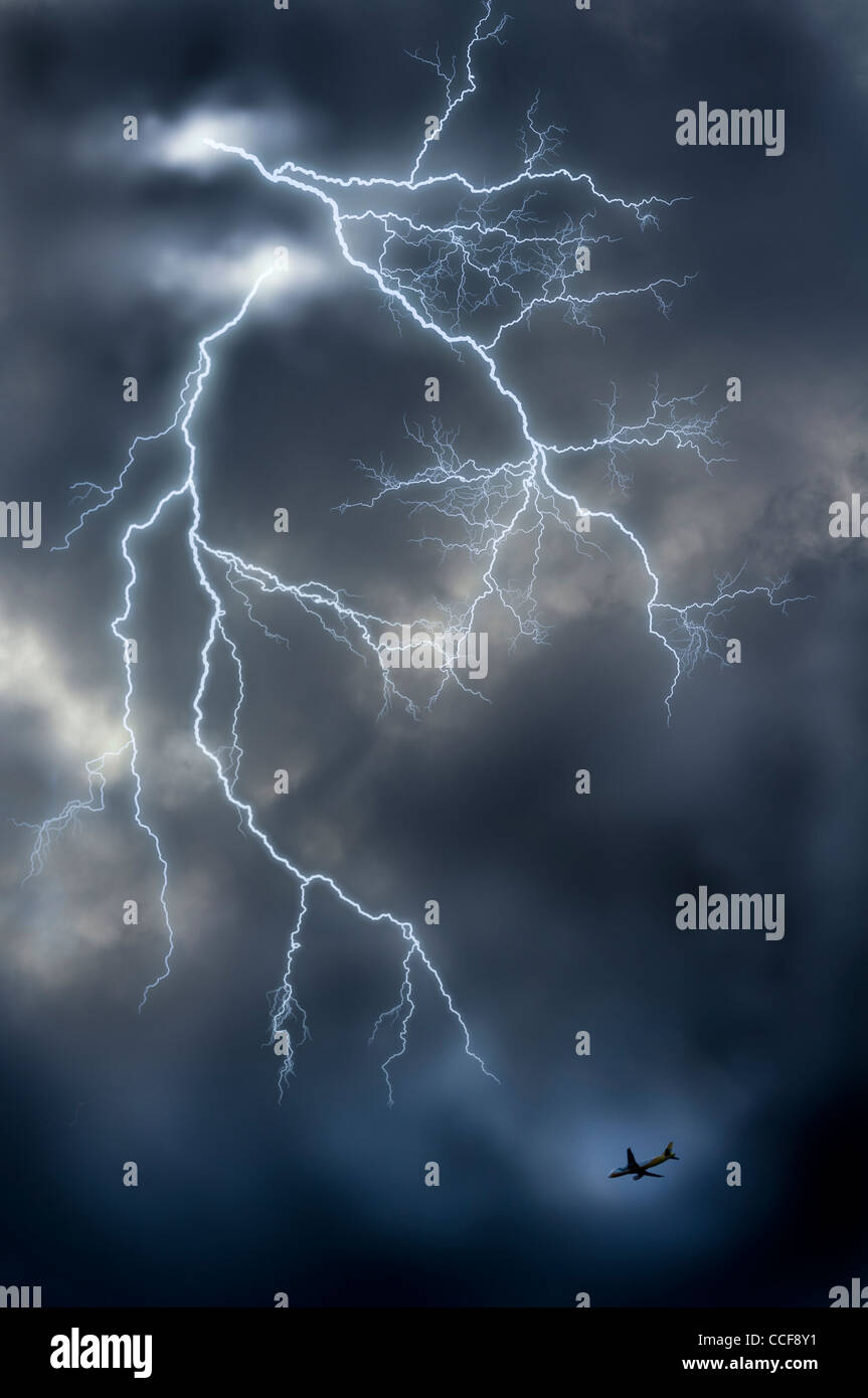 image manipulation of lightnings Stock Photo Alamy