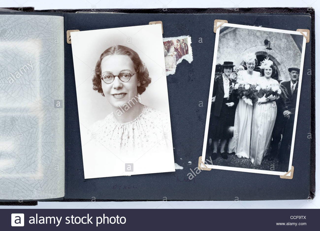vintage photo album page