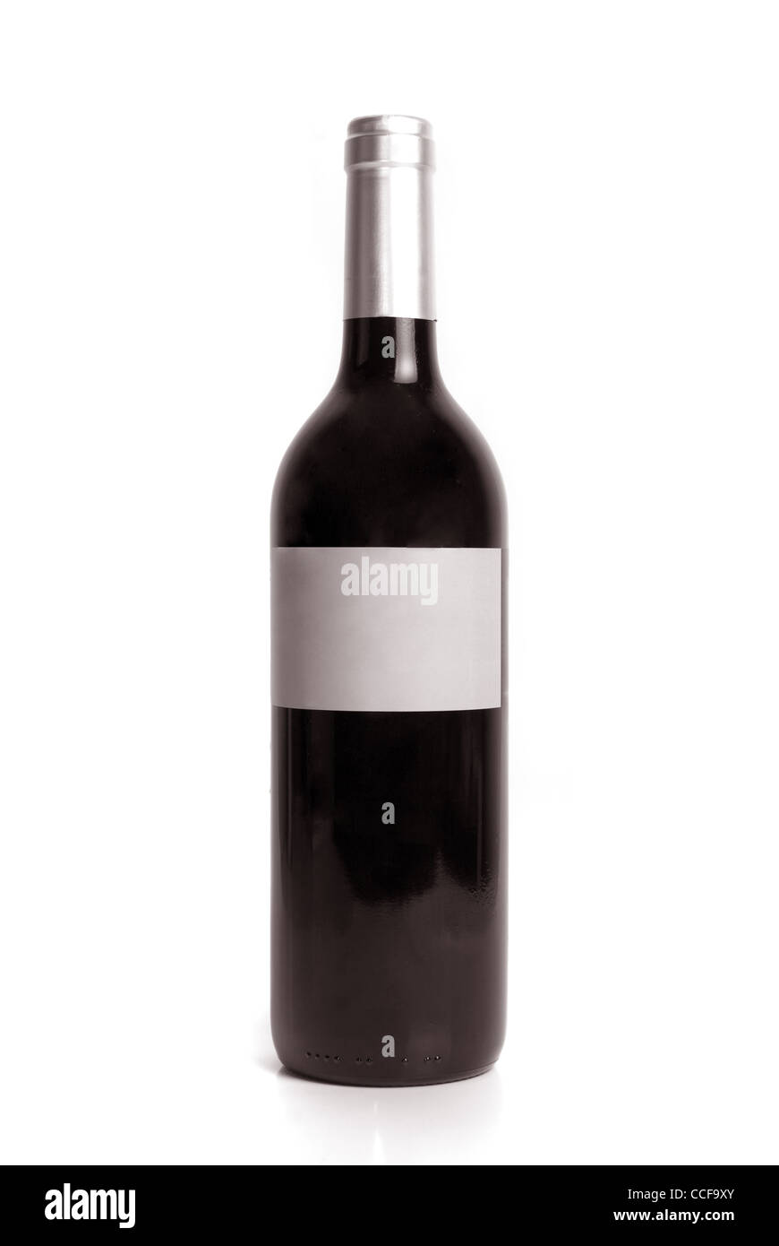 Bottle of red wine isolated on a white background Stock Photo Alamy