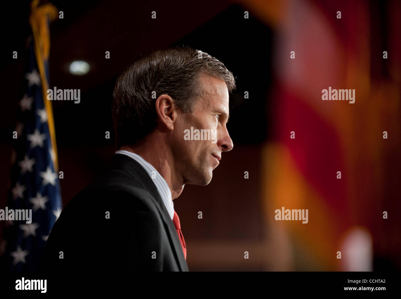 Dec 15, 2010 - Washington, District of Columbia, U.S. -  Senator JOHN THUNE (R-SD) during a news conference on their opposition to the omnibus spending bill. (Credit Image: © Pete Marovich/ZUMAPRESS.com) Stock Photo