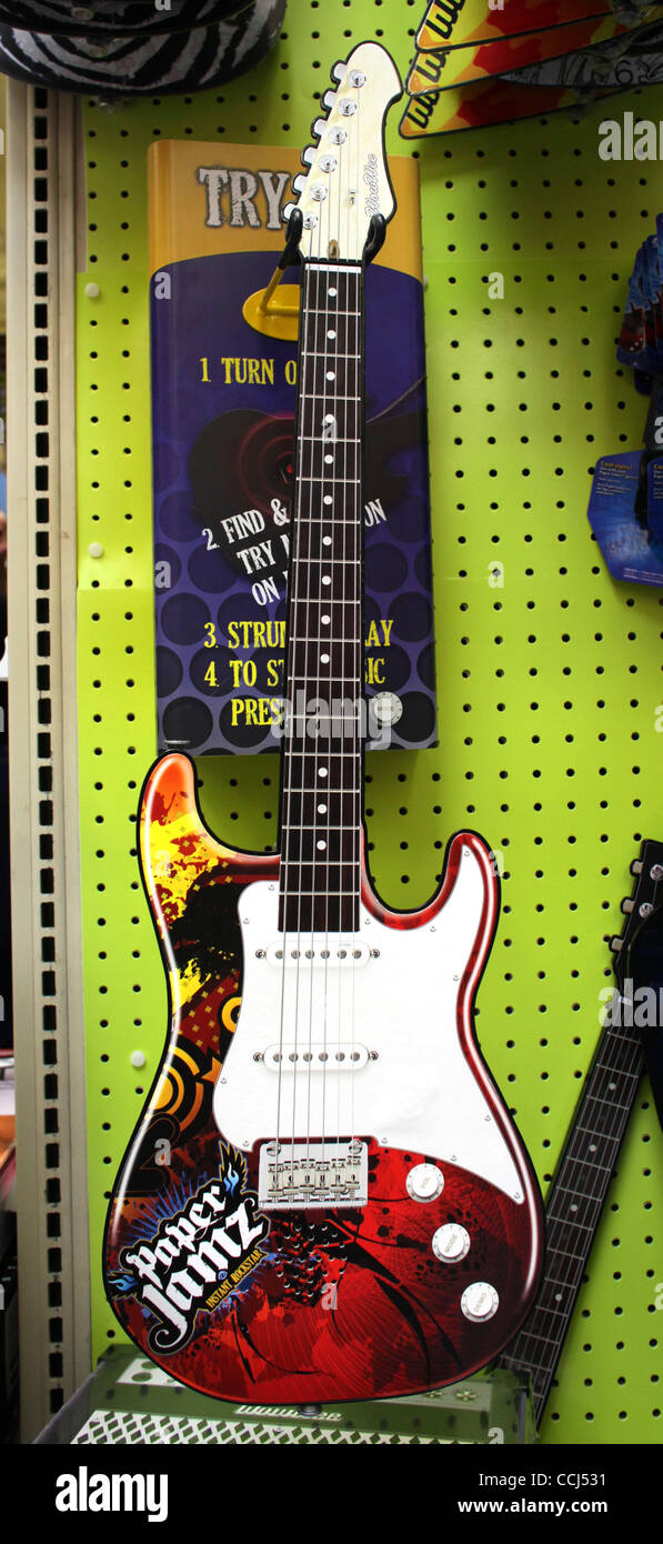 Dec 12, 2010 - Laguna Niguel, California, U.S. - Paper Jams electric guitar  for sale in Toys R Us. Paper Jamz is a toy electronic guitar that provides  a surprisingly good approximation