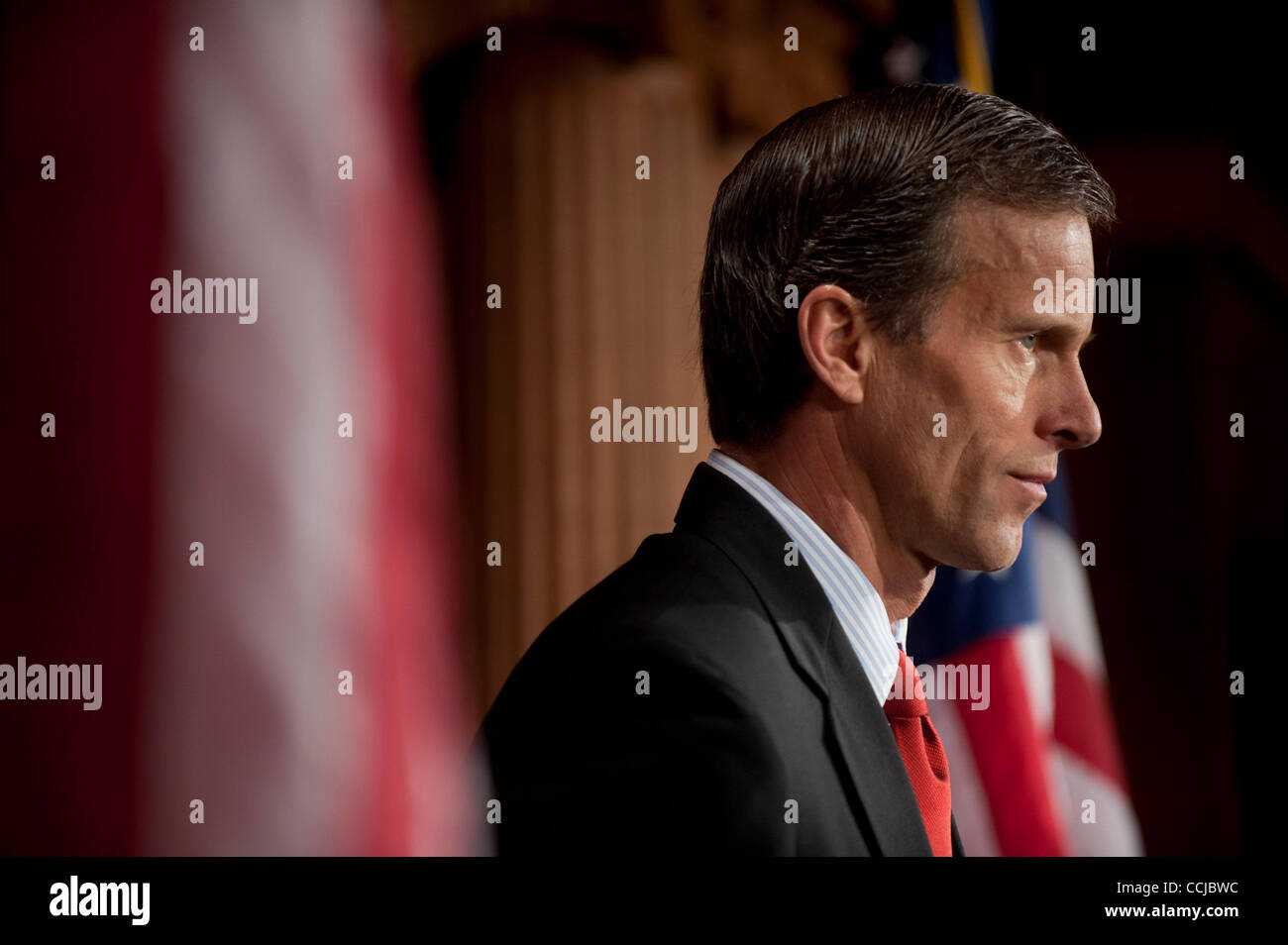 Dec 15, 2010 - Washington, District of Columbia, U.S. -  Senator JOHN THUNE (R-SD) during a news conference on their opposition to the omnibus spending bill. (Credit Image: © Pete Marovich/ZUMAPRESS.com) Stock Photo