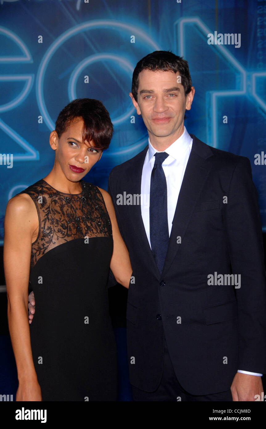 Dec. 11, 2010 - Hollywood, California, U.S. - Marta Cunningham and James Frain during the premiere of the new movie from Walt Disney Pictures TRON: LEGACY, held at the El Capitan Threatre, on December 11, 2010, in Los Angeles.. 2010.K66389MGE(Credit Image: Â© Michael Germana/Globe Photos/ZUMAPRESS.c Stock Photo