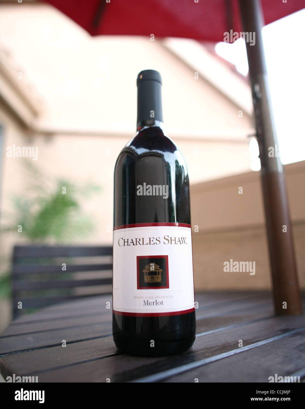 Dec 12, 2010 Crystal Cove, California, U.S. Two buck Chuck or Charles Shaw wine in bottles