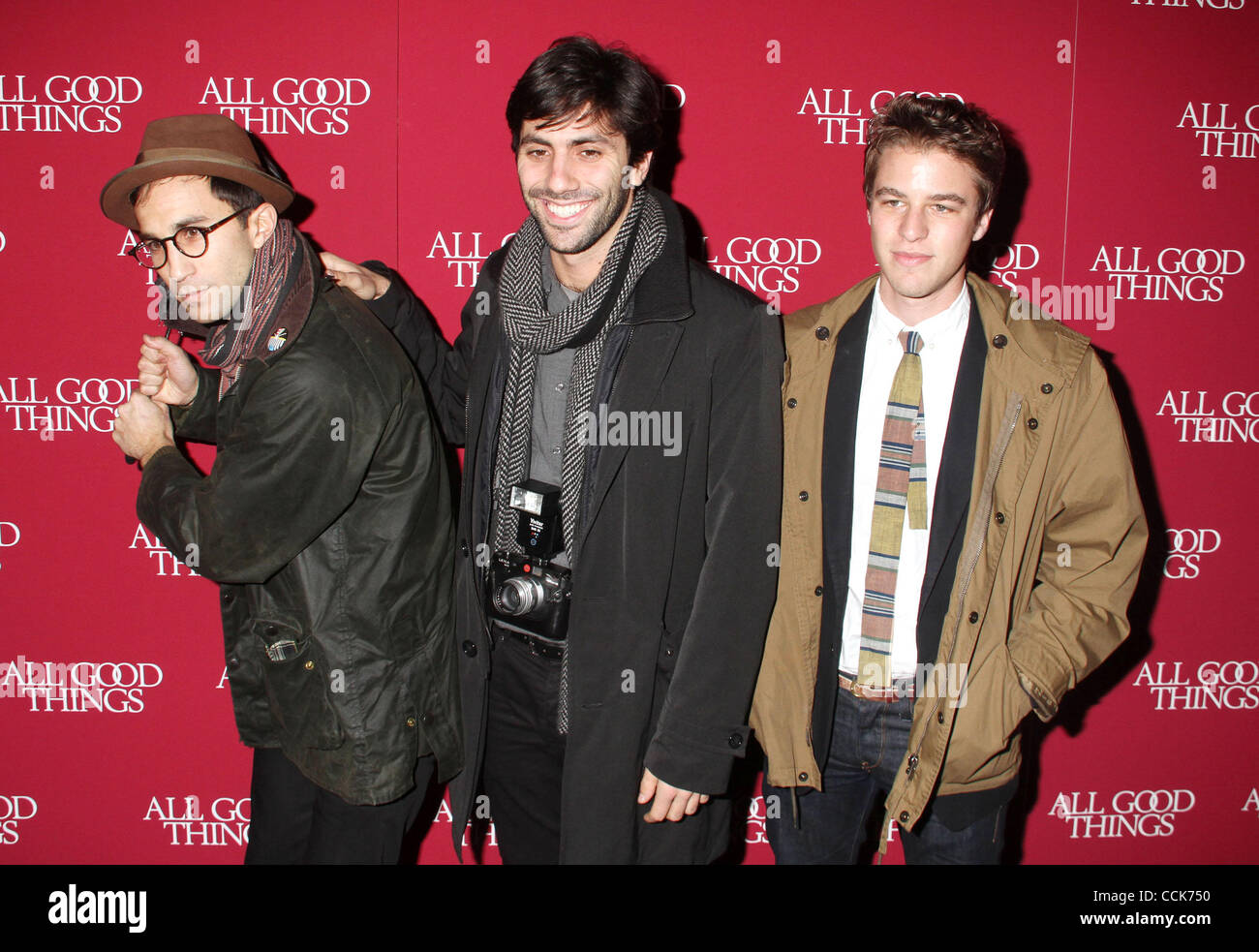 Dec. 1, 2010 - New York, New York, U.S. - ARIEL SCHULMAN, NEV SCHULMAN, and HENRY JOOST from the film 'Catfish' attend the New York premiere of 'All Good Things' held at the SVA Theater. (Credit Image: © Nancy Kaszerman/ZUMAPRESS.com) Stock Photo