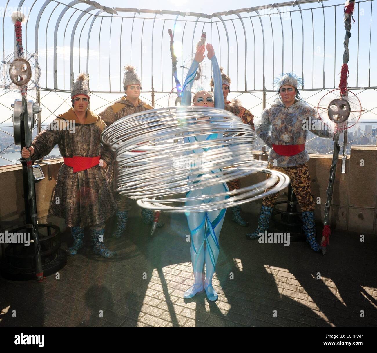 Nov. 19, 2010 Manhattan, New York, U.S. ''Wintuk'' by Cirque Du Soleil hoops performer and Nov. 19, 2010 Manhattan, New York, U.S. ''Wintuk'' by Cirque Du Soleil hoops performer and