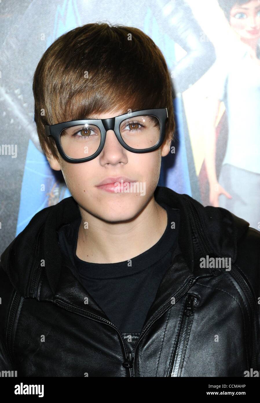 Oct 30, 2010 - Los Angeles, California, USA - Singer JUSTIN BIEBER  at the 'Megamind' Los Angeles Premiere held at Mann's Chinese Theater, Hollywood. (Credit Image: © Jeff Frank/ZUMApress.com) Stock Photo