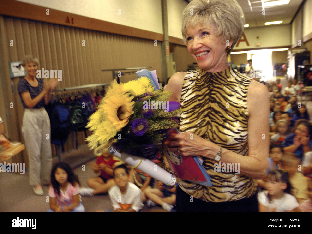 Donna Topping the Principal at Mission elementary School in Antioch Calif. is retiring after