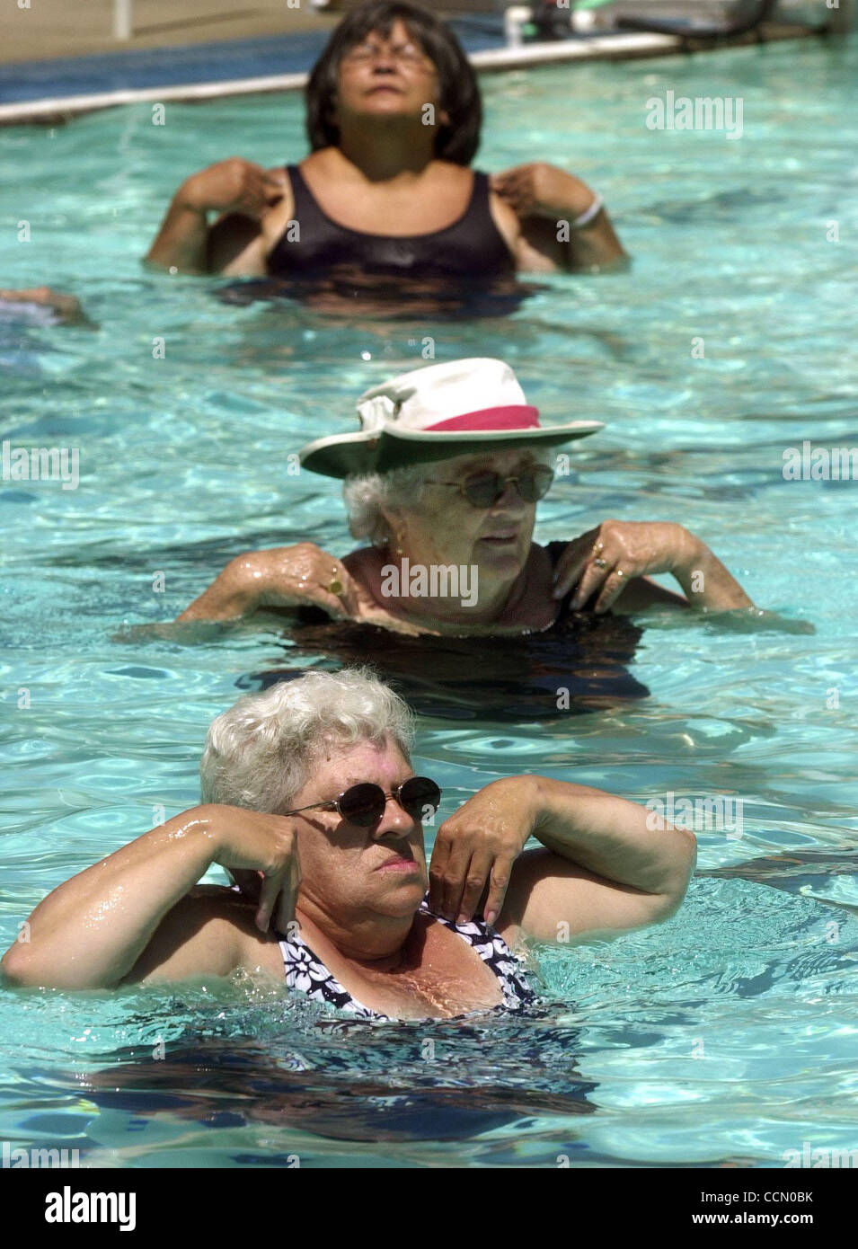 *Standalone* Pacheco resident Mary Ann Brandt (cq, front) and other patrons participate in the