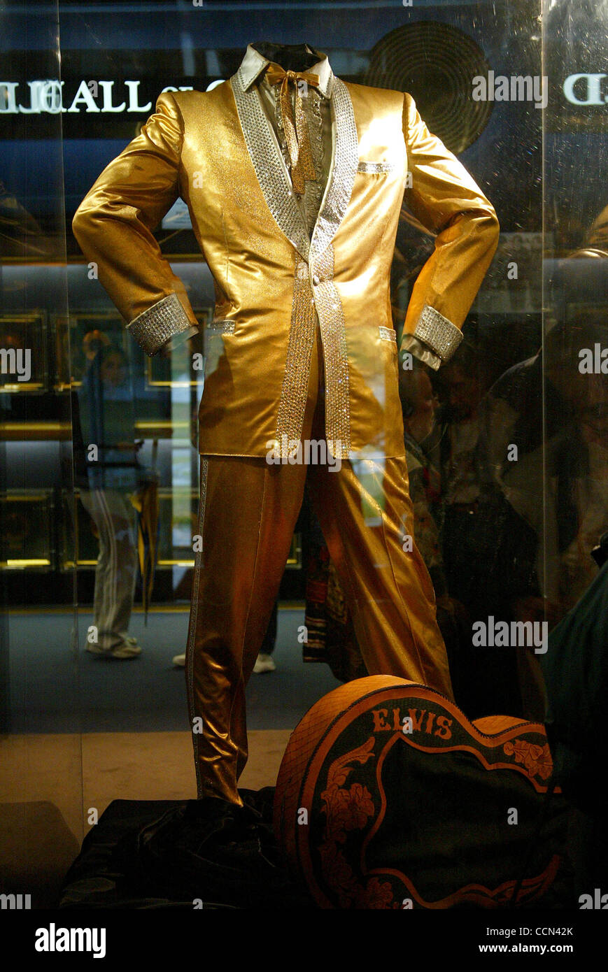 Aug 15, 2004; Memphis, Tennessee, USA; Some of Elvis' costumes that are