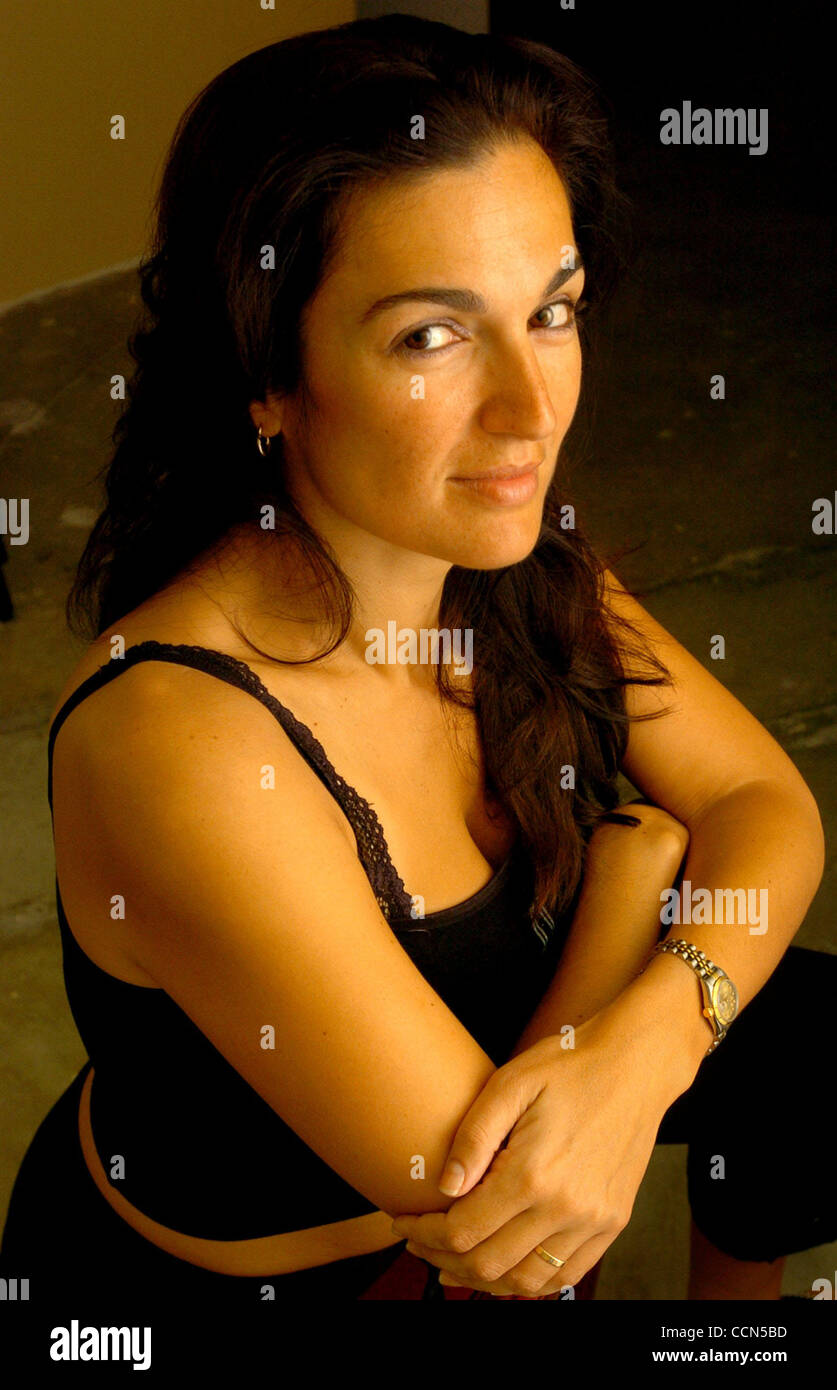 Suhaila Salimpour, who has performed at the Yerba Buena Gardens and throughout the Middle East, sits in her school on Tuesday August 3, 2004 in El Cerrito, Calif. (Contra Costa Times/ Gregory Urquiaga) Stock Photo