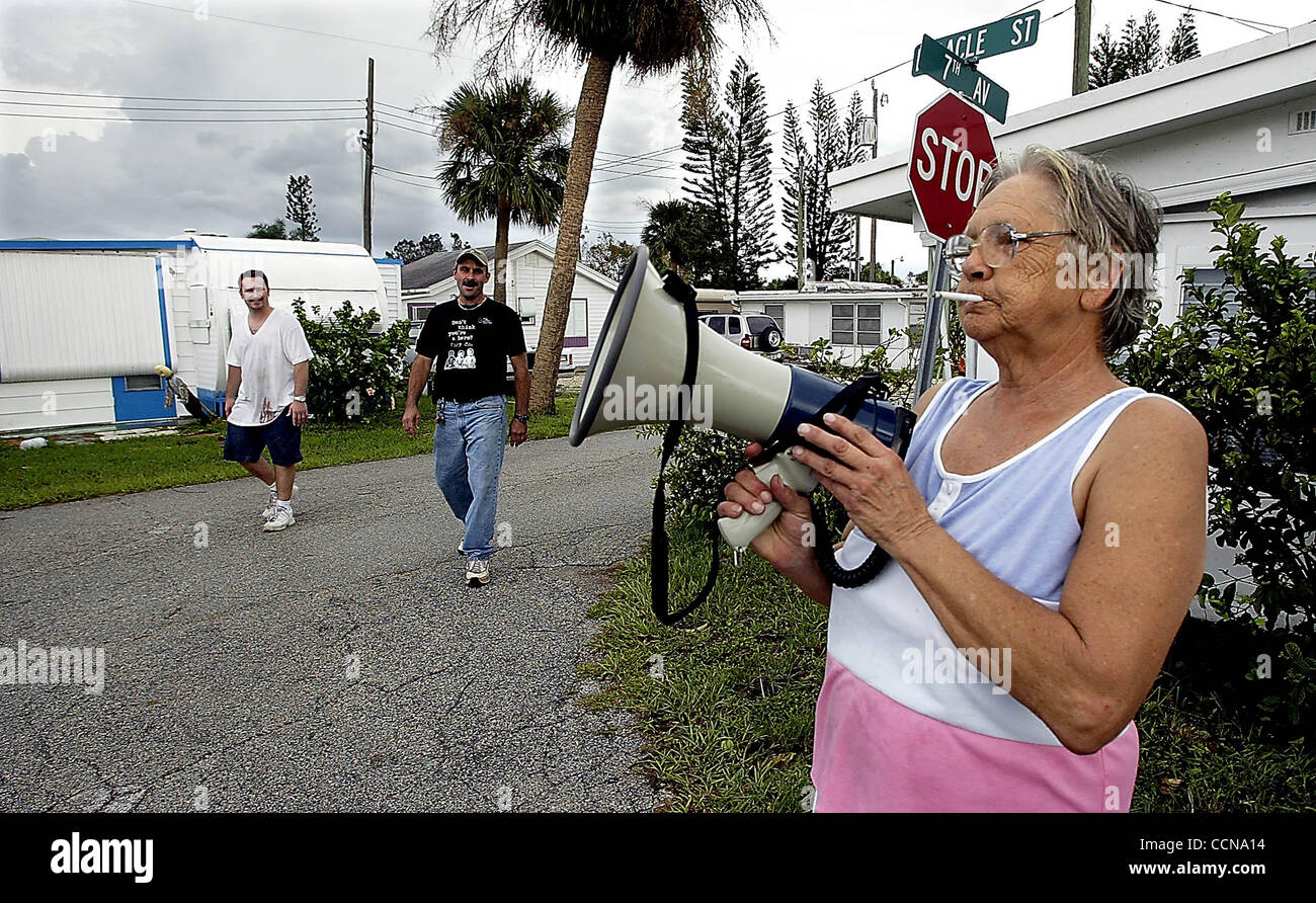 ADVANCE METRO, JENSEN BEACH, 9/7/04.....Zac Bartle, left, and Curtis Jarrell, came around the