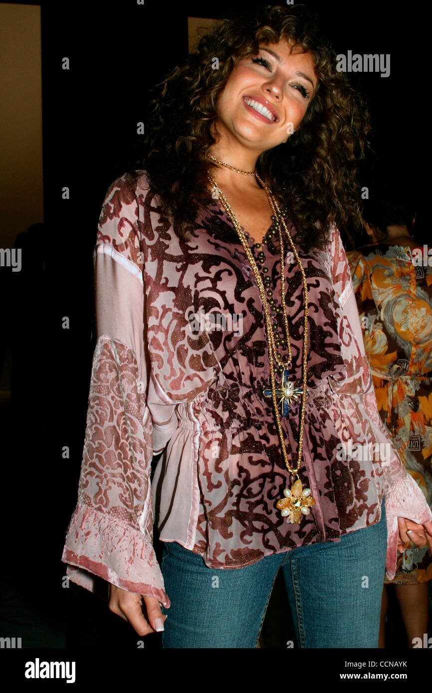 Sep 10, 2004; New York, NY, USA; Latin Singer THALIA attends the Vera Wang Spring/Summer 2005 Fashion Show at Olympus Fashion Week. Stock Photo