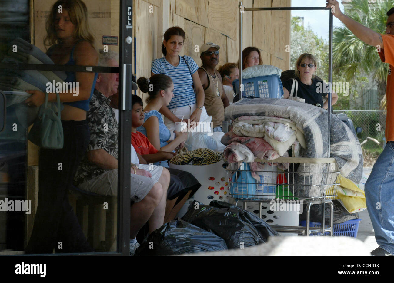 WEST PALM BEACH A crowd gathered outside the Coin Laundry at the