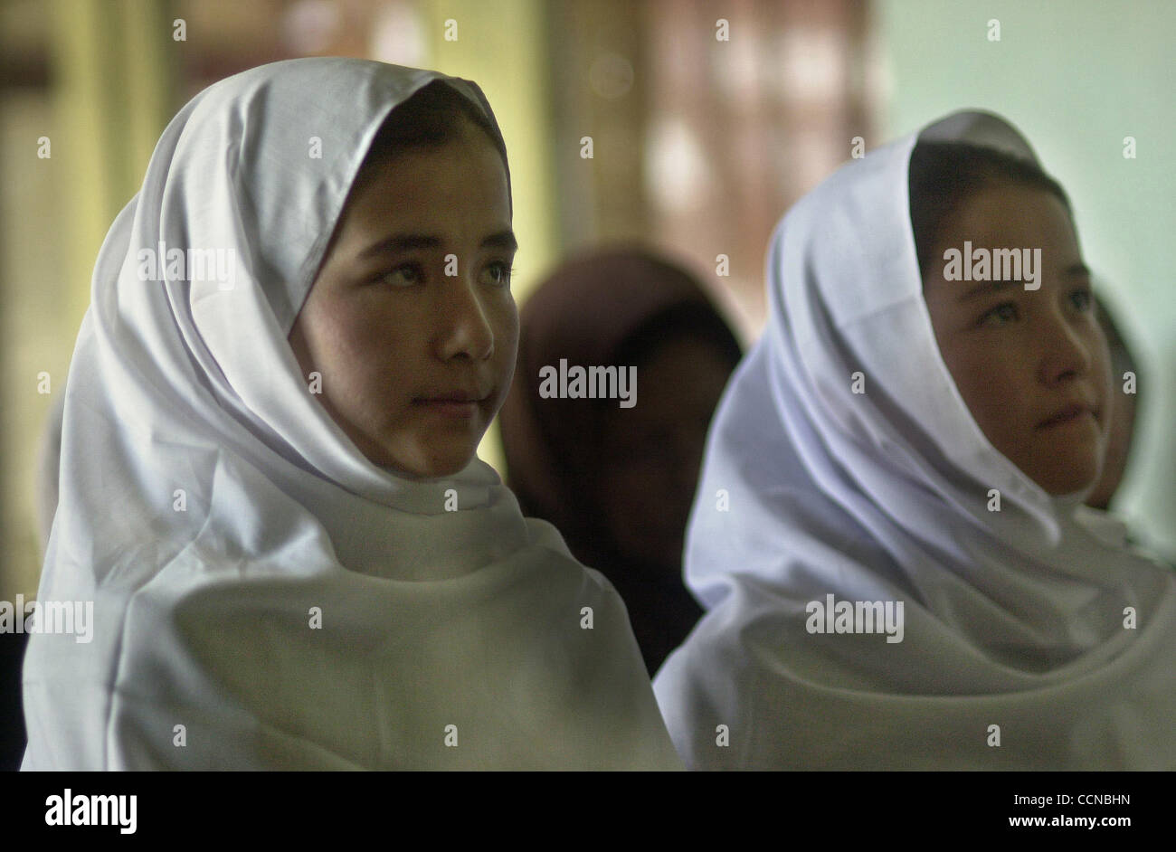 Sep 12, 2004; Kabul, AFGHANISTAN; Young Afghan Girls Attend School In A ...