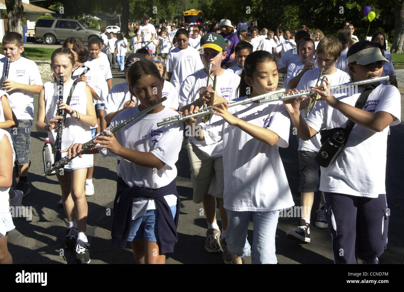 Members Of The Gregory Gardens Elementary School Band March