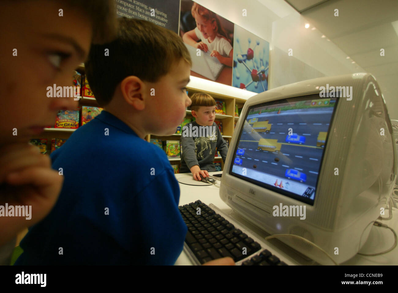 Sep 28, 2004; San Rafeal, CA, USA; Consumers browse Macintosh products ...