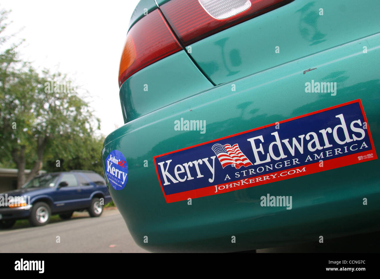 A Stronger America Vintage Bumper Sticker POLITICAL Kerry Edwards