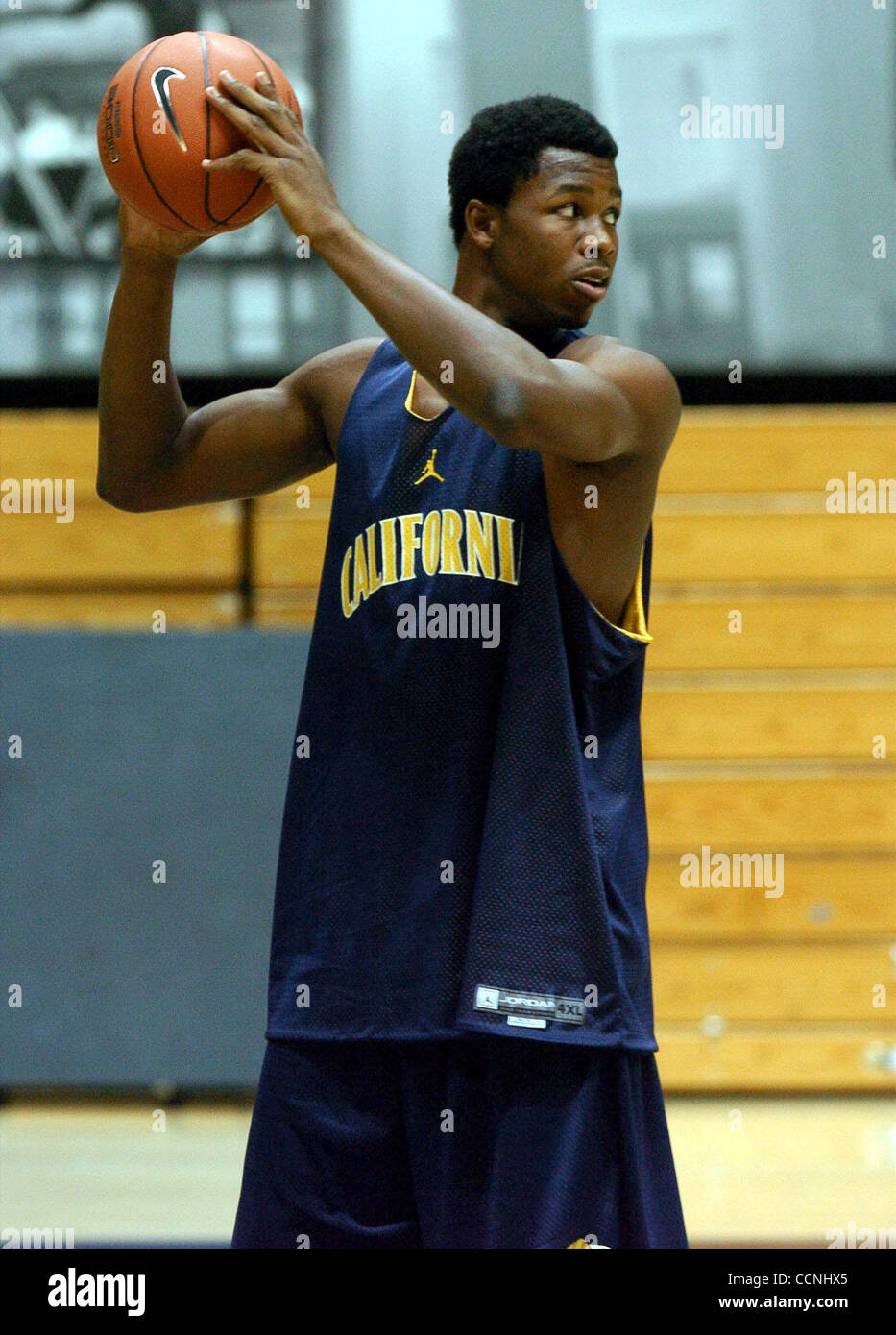 Devon Hardin practices with the Cal basketball team on Wednesday