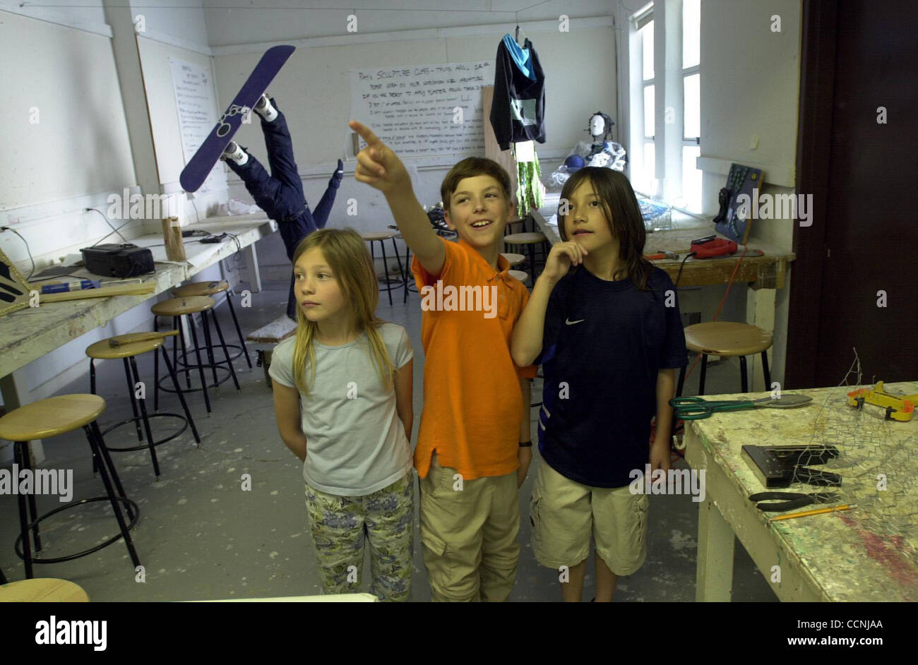 Del Rey Elementary School 4th graders, from left, Lindsay Blore, Jason