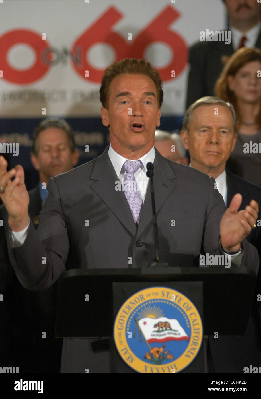 California Gov. Arnold Schwarzenegger speaks during a news conference