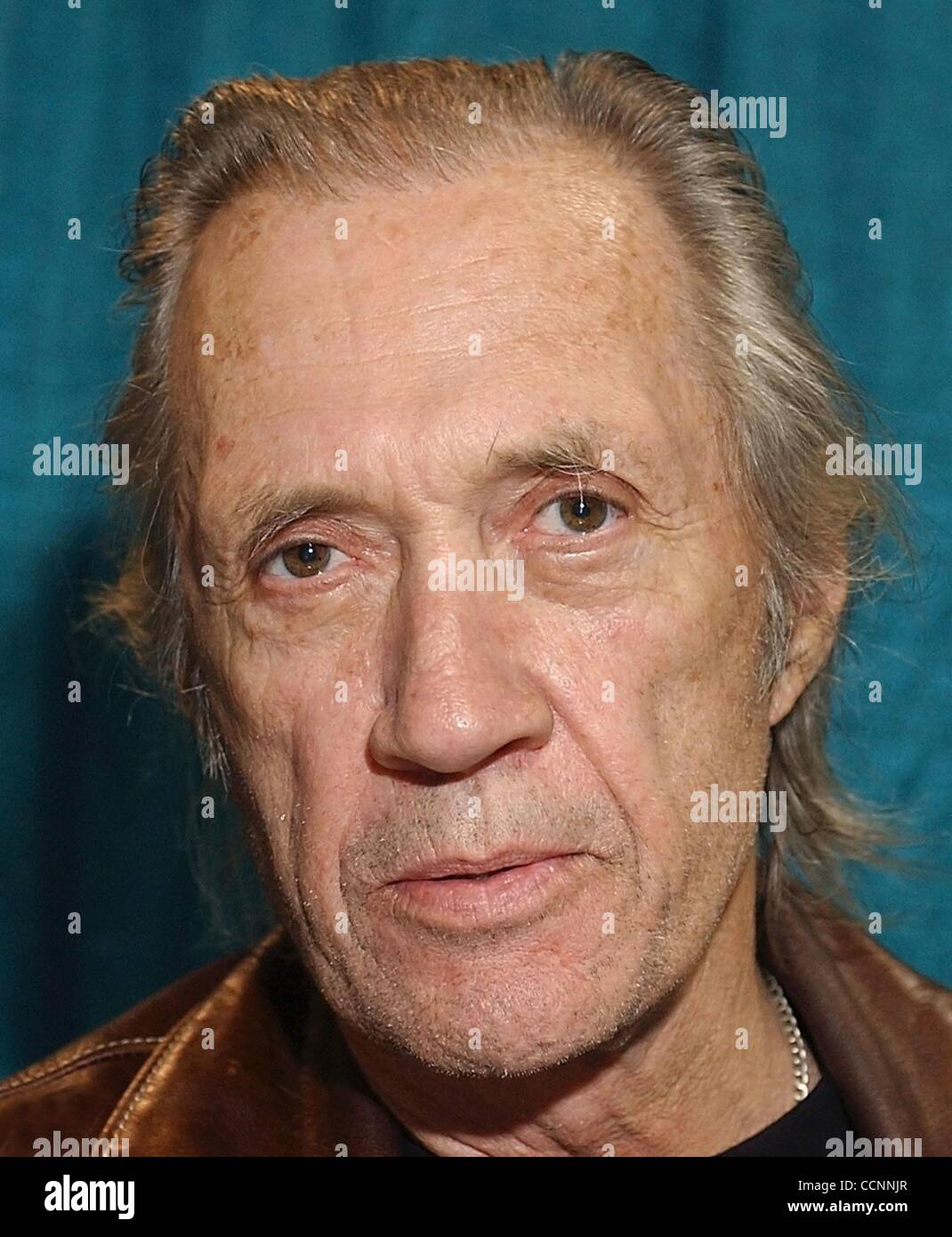 Jun 03, 2009 - Bangkok, Thailand - DAVID CARRADINE, star of 'Kung Fu,' dies at 72 Carradine was found dead in his hotel room in Bangkok, where he was working on a movie. A Thai newspaper indicates he committed suicide; the U.S. Embassy confirms his death but offers no details. Pictured - March 20, 2 Stock Photo