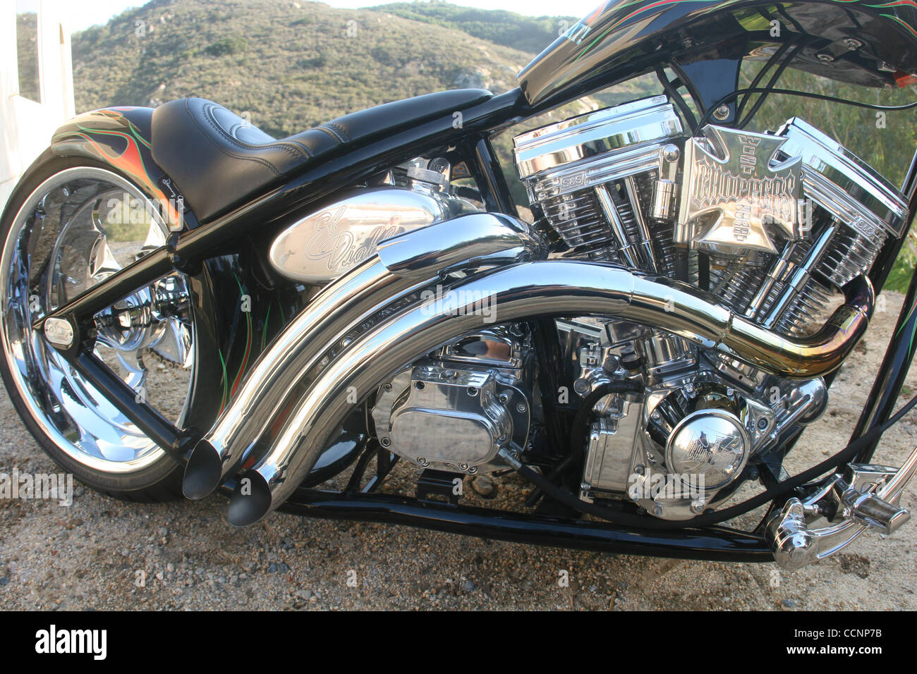 Nov 15, 2004; San Diego, CA, USA; One of Bill Goldberg's motorcycles ...