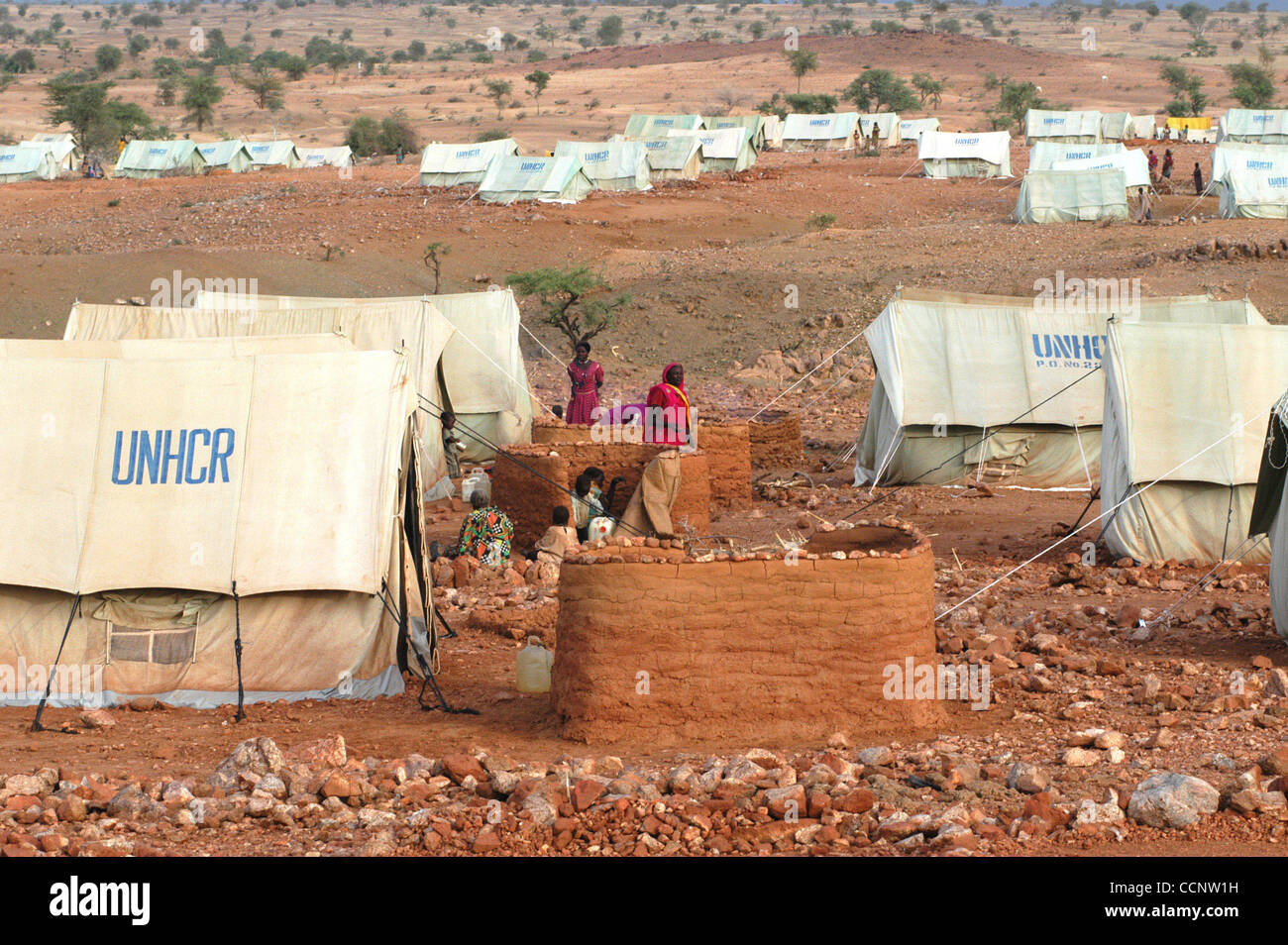 July 16, 2004 - Touloum, Chad -  A large refugee camp run by the United Nations in Eastern Chad houses tens of thousands of Sudanese refugees in tents near the border with neighboring Darfur.  (Credit: David Snyder/ZUMA Press) Stock Photo