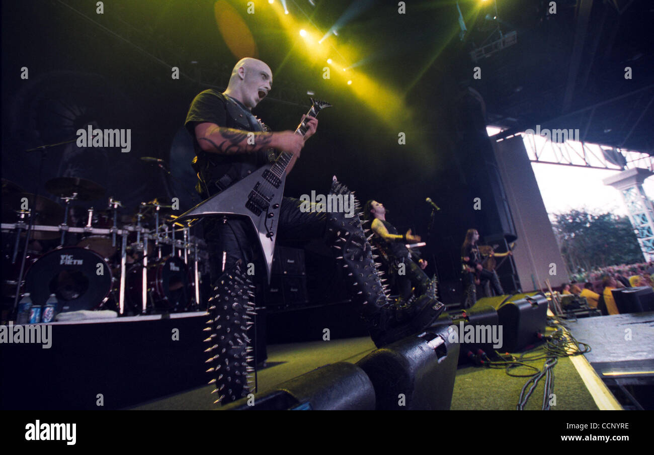 Shagrath of Dimmu Borgir performs as part of Ozzfest 2004 at