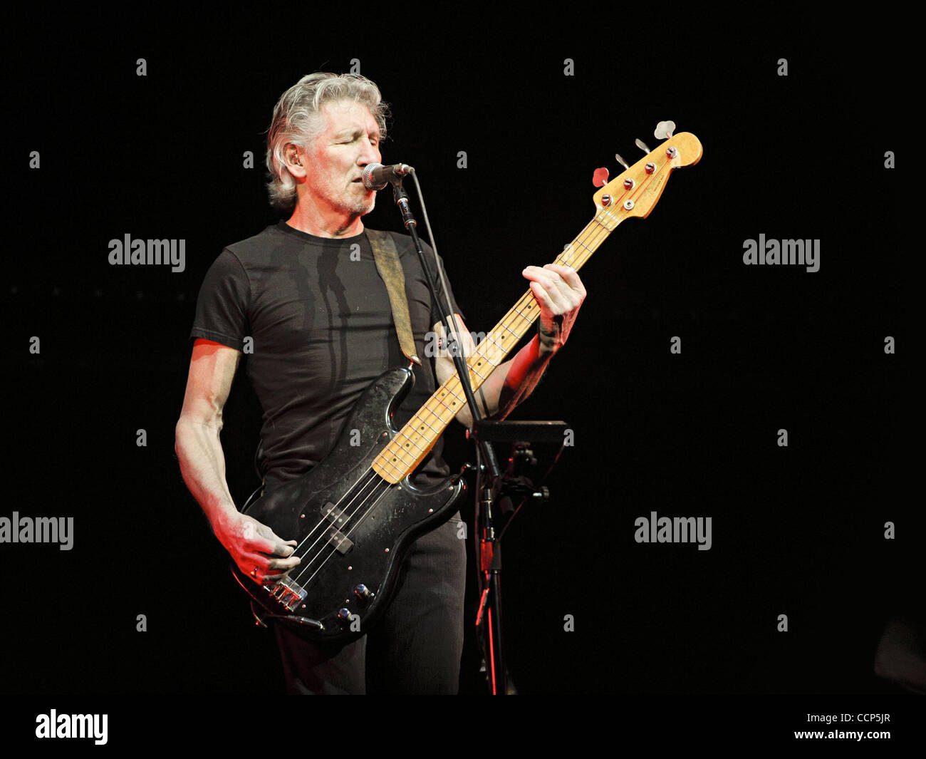 Oct. 22, 2010 - Columbus, Ohio, U.S - Vocalist/Bassist ROGER WATERS, former member of the now dissolved band Pink Floyd, performs at Value City Arena in Columbus, Ohio on October 22, 1010. (Credit Image: © Amy Harris/ZUMApress.com) Stock Photo